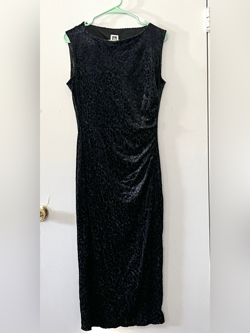 Anne Klein leopard print, mix velvet dress- new with tag